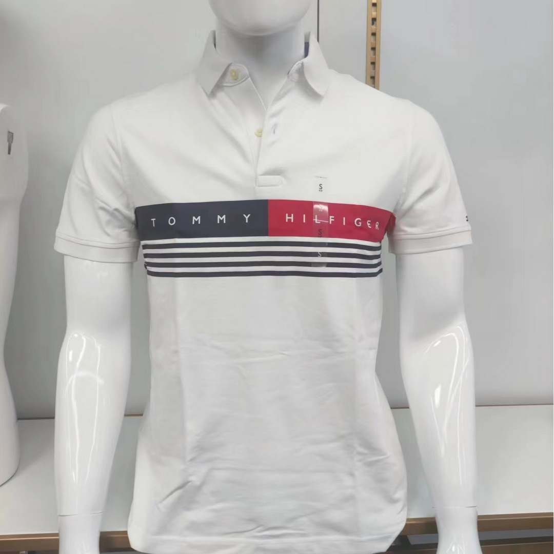 TOMMY HILFIGER时尚翻领短袖POLO衫男款薄款半袖上衣78JA428 Nan