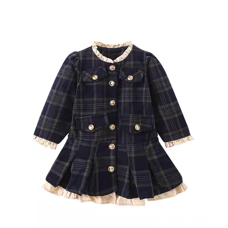 女童秋装连衣裙2024新款洋气儿童小香风裙子时髦女宝宝公主裙春秋