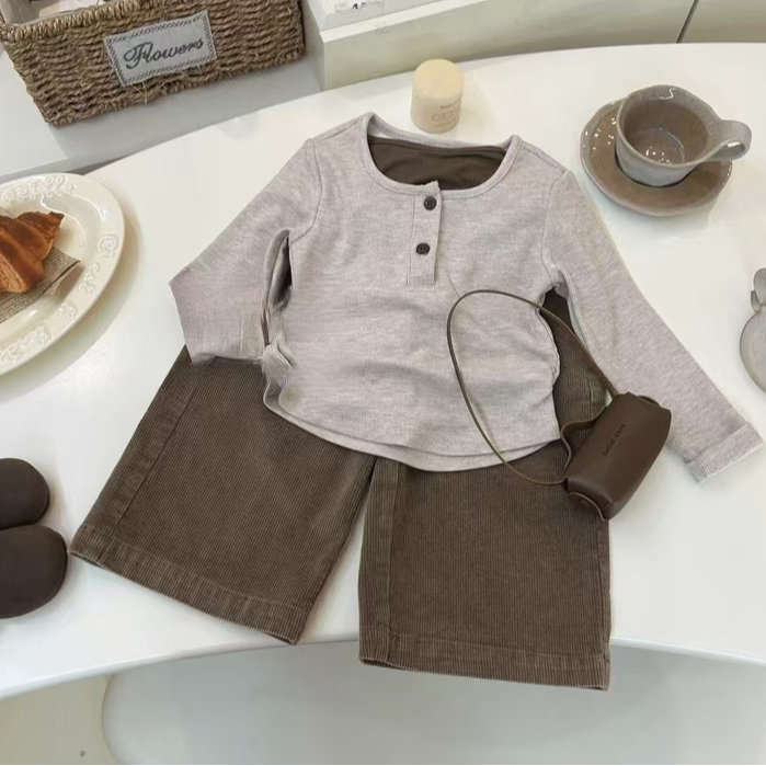 秋款假两件宝宝长袖打底衫女时髦洋气2024春新款婴儿t恤