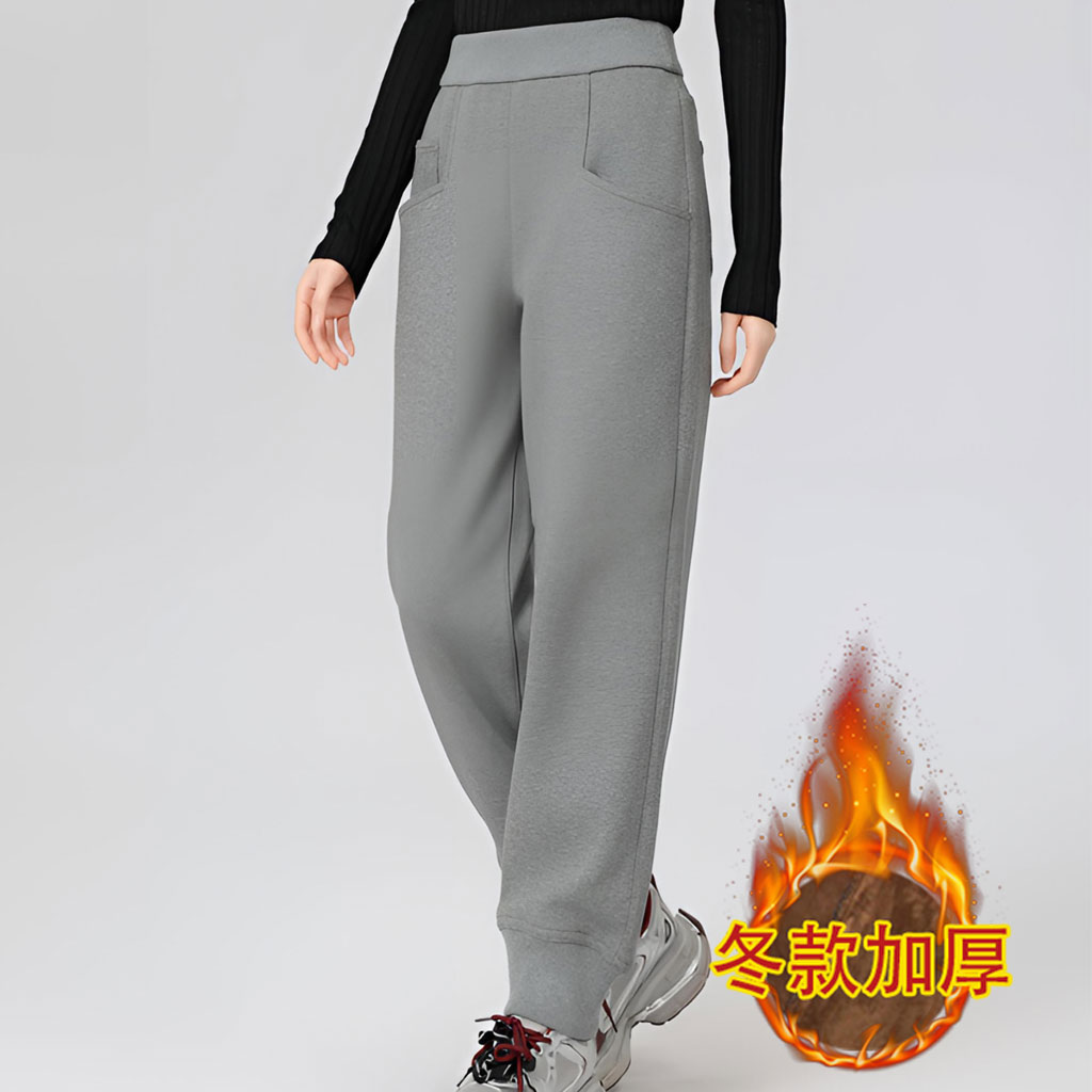 【商场同款】高腰加厚工装裤冬季加绒百搭显瘦休闲束脚长裤5100526