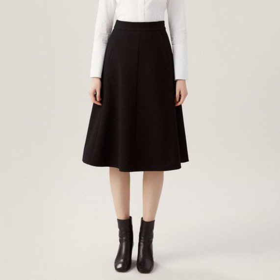 【商场同款】高腰半身裙气质法式中长款时尚减龄纯色A字伞裙1200336