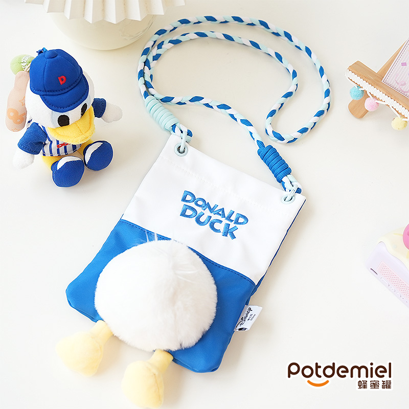 potdemiel迪士尼正版25年春季新品唐老鸭屁屁斜跨手机包毛绒玩偶