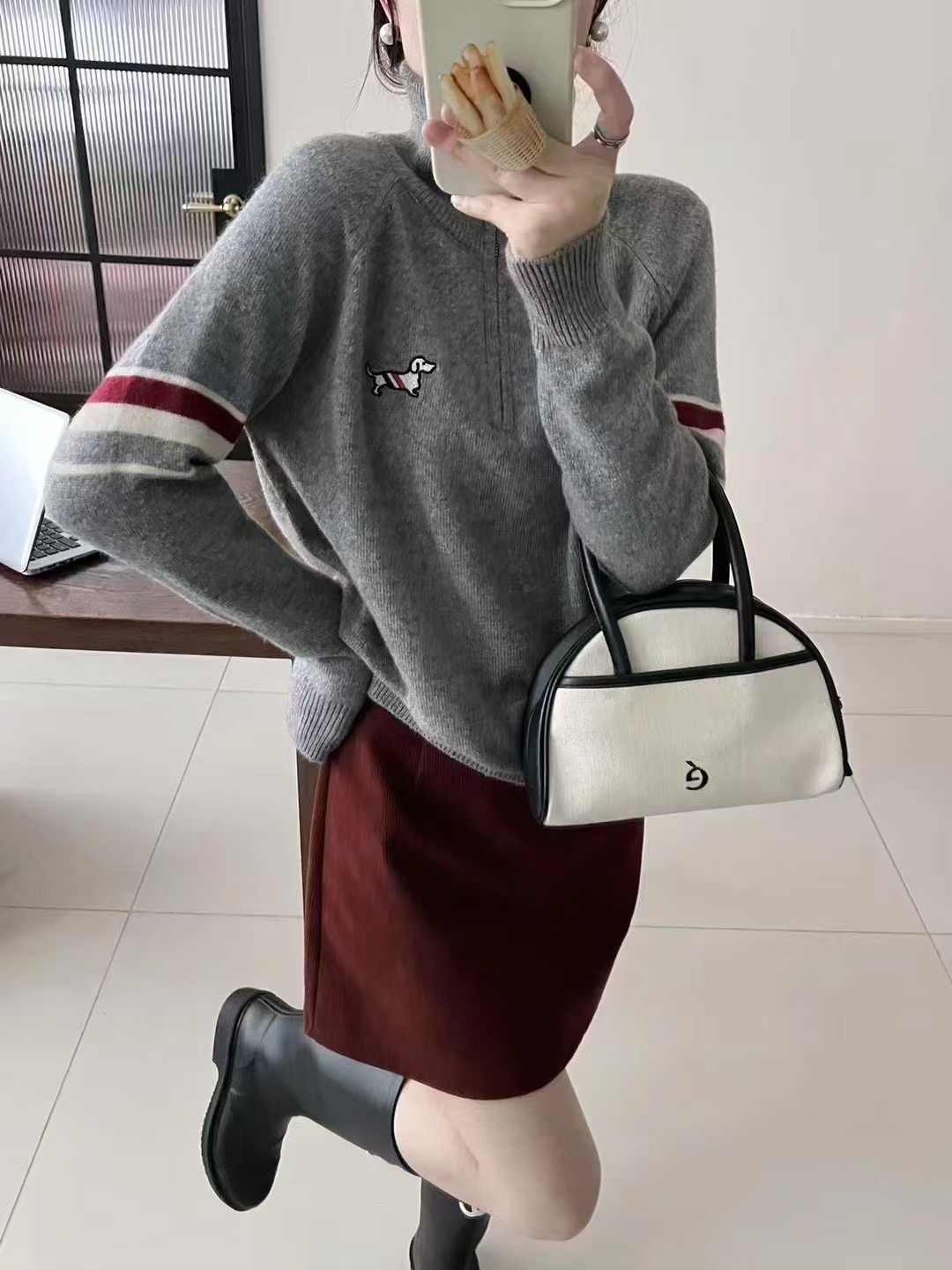 【述恩推荐】2024小狗半高领毛衣