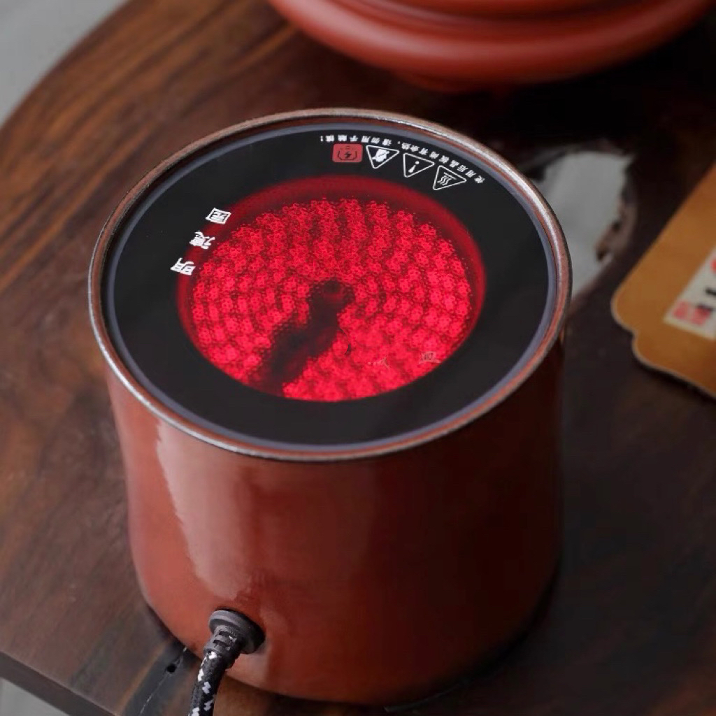 工夫茶神器｜明德园·高财陶瓷简约窑变电陶炉.静音可调节火力｜800W