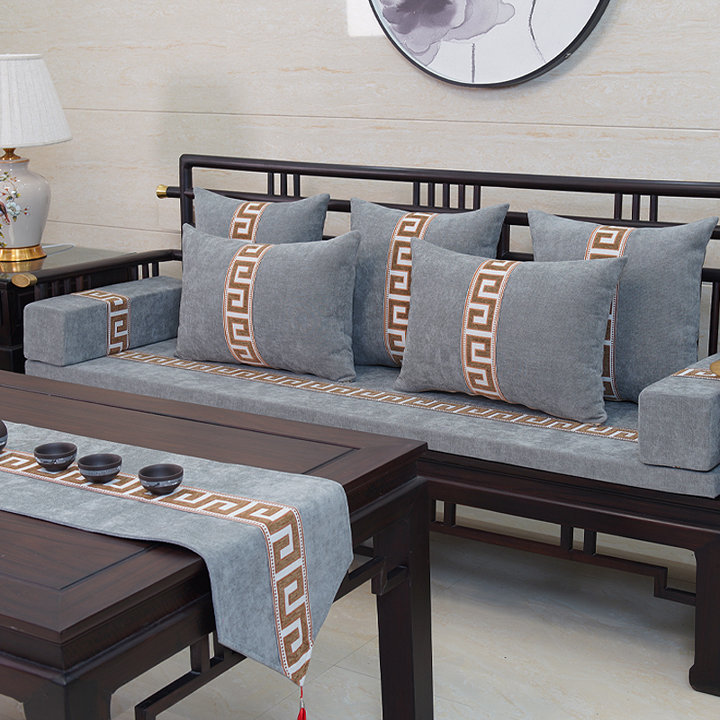 新中式沙发坐垫老式实木椅子座垫防滑加厚高弹海绵高密度定制可拆