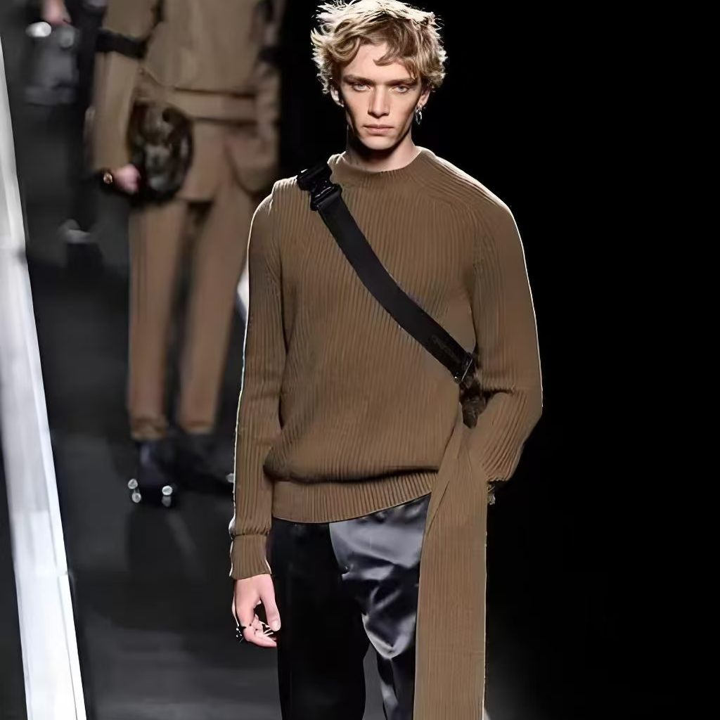 917-2025春季新款高级轻奢休闲黑色男士软牛仔外套时尚潮牌