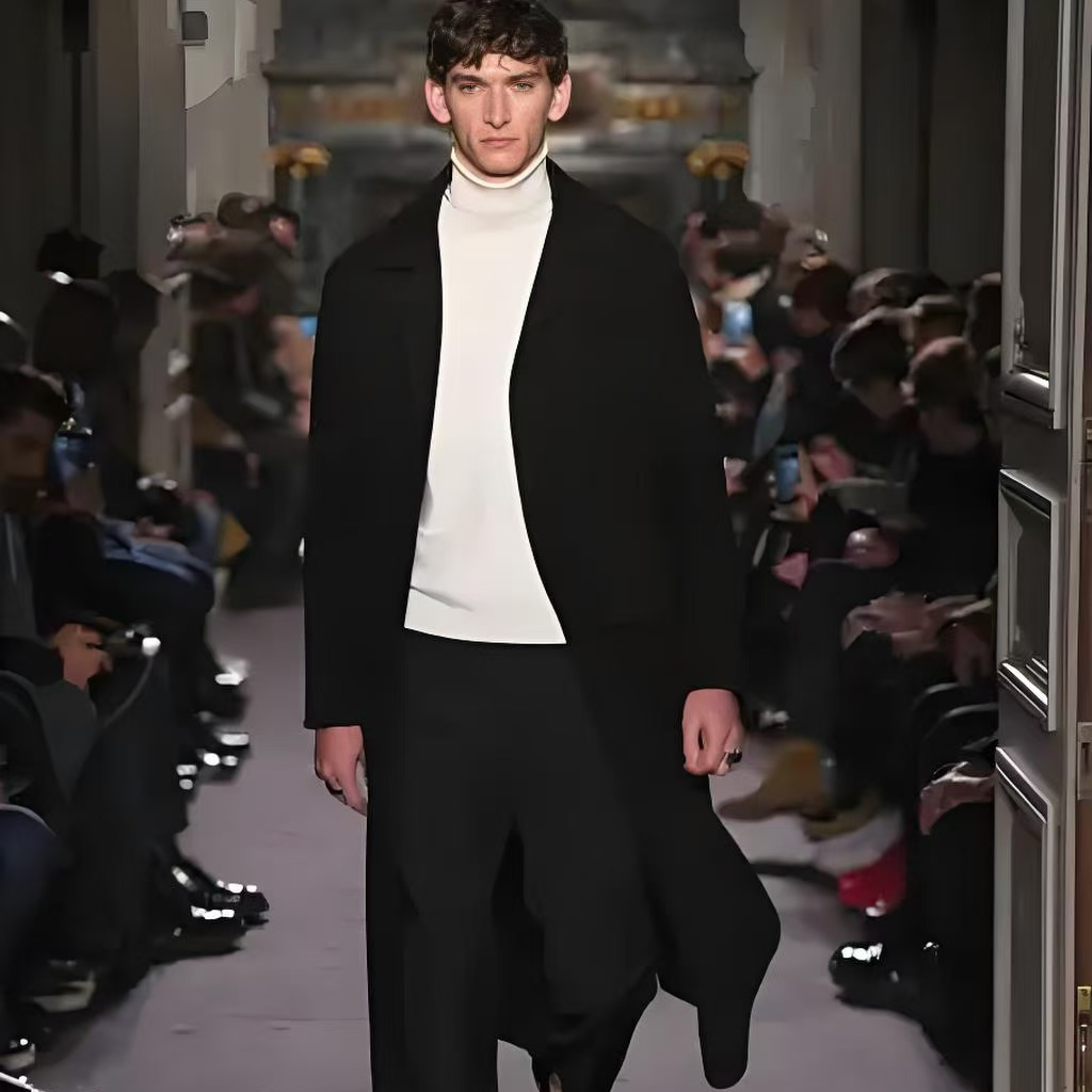 7807-2025春季新款高级轻奢宽松百搭T恤轻圆领男款时尚潮牌