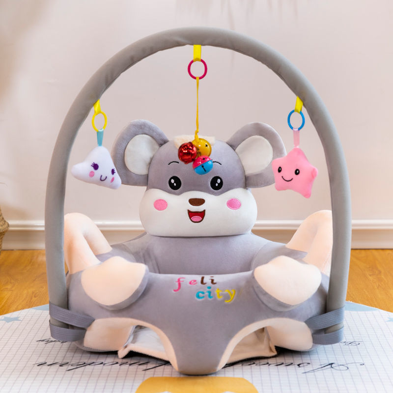 毛绒玩具玩偶草莓熊小熊录音宝宝学座椅婴幼儿童沙发柔毛毛虫防滑