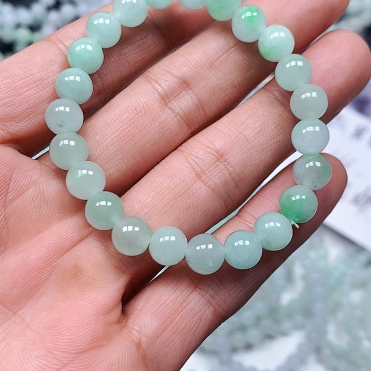 【闪购商品】翡翠手链未镶嵌绿色8