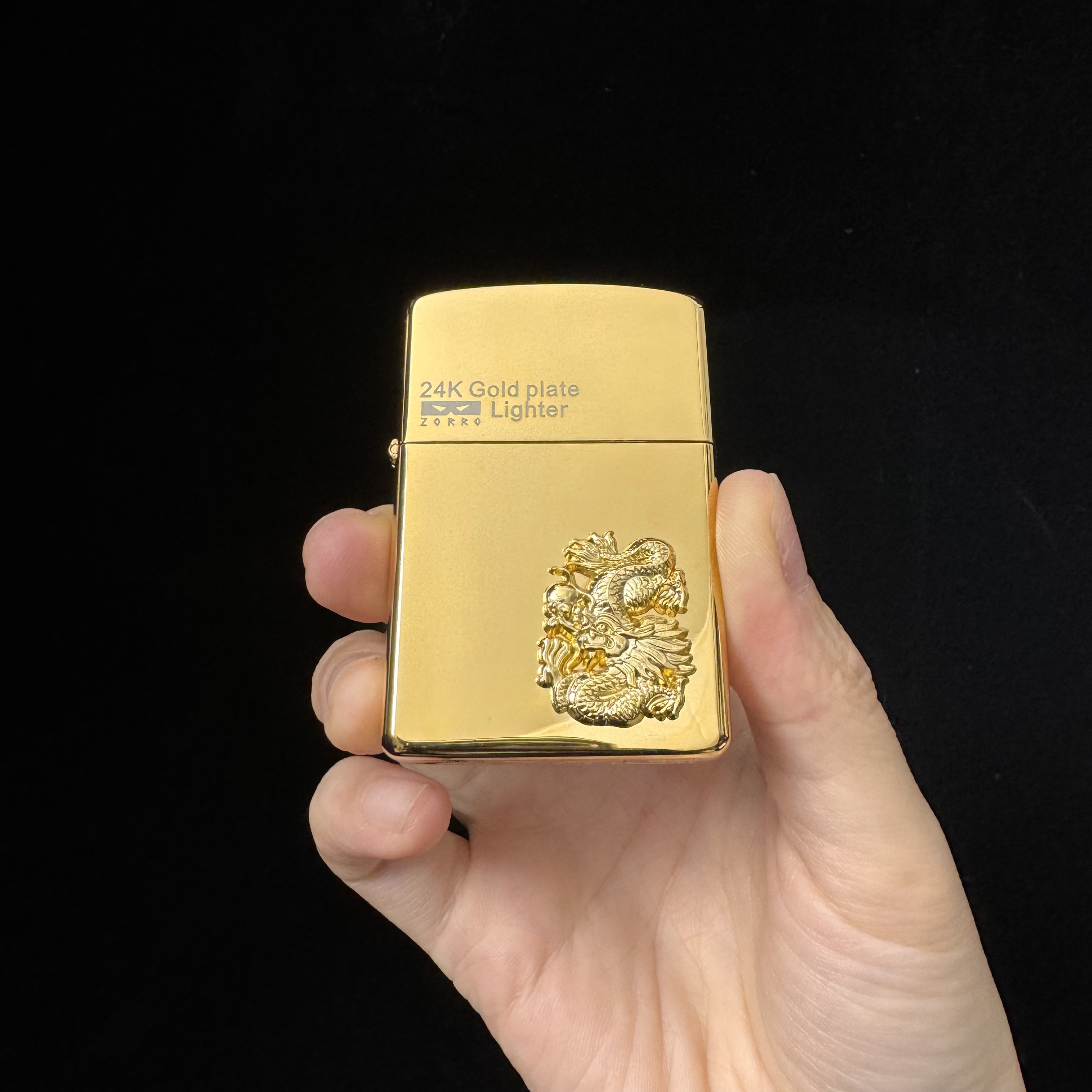 ZORRO佐罗十二生肖24K镀金密封油仓内胆正品防风创意煤油打火机