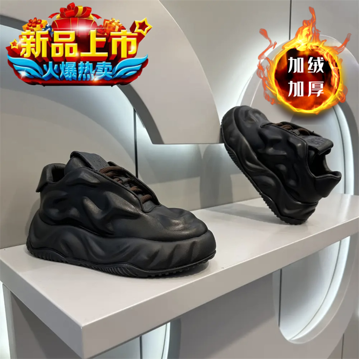 【小扬哥推荐】男鞋2023冬季新款加绒保暖舒适老爹鞋增高耐磨厚底休