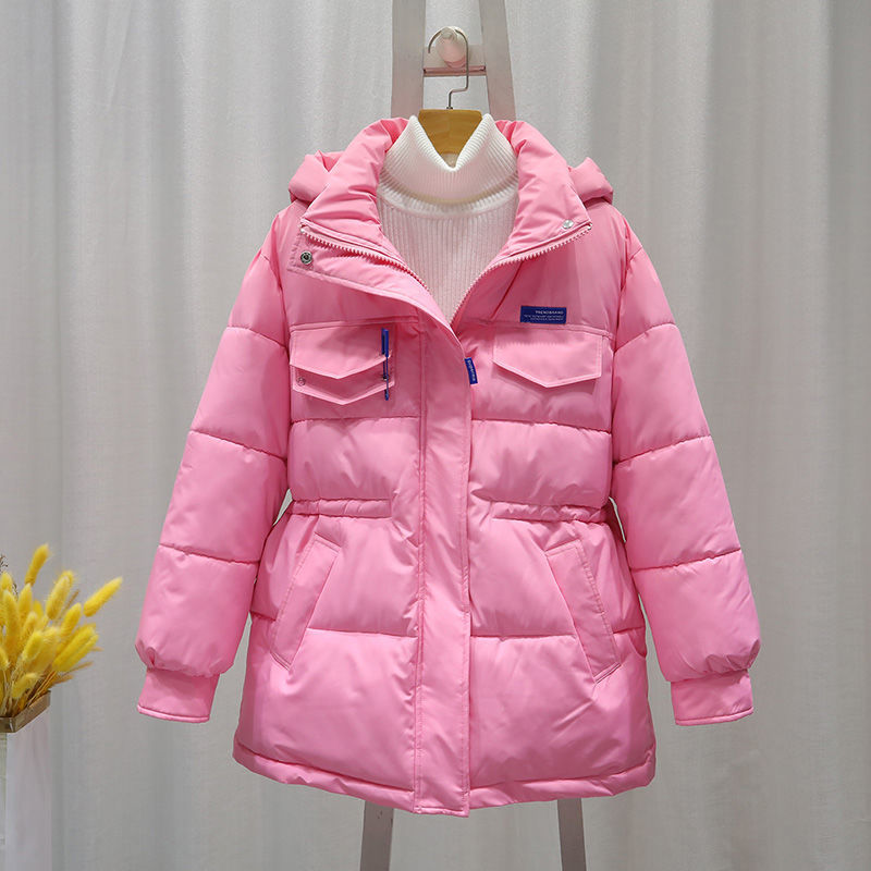 冬季断码新款羽绒服女2023韩版宽松中长款羽绒衣女加厚连帽羽绒
