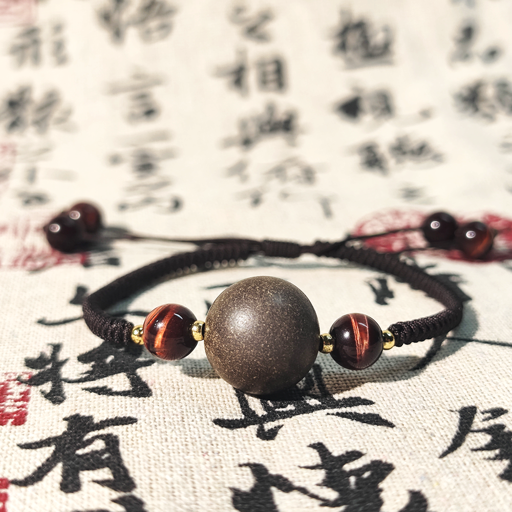 【如愿·单珠手环】新款手编绳黑色合香珠手工简约手串