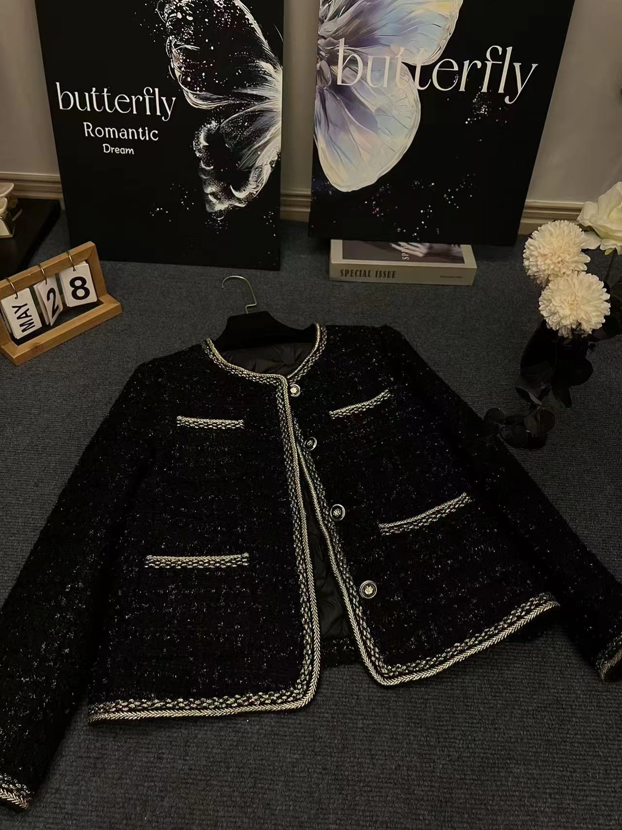 2025秋冬加厚新款小香风外套复古气质百搭外套韩版