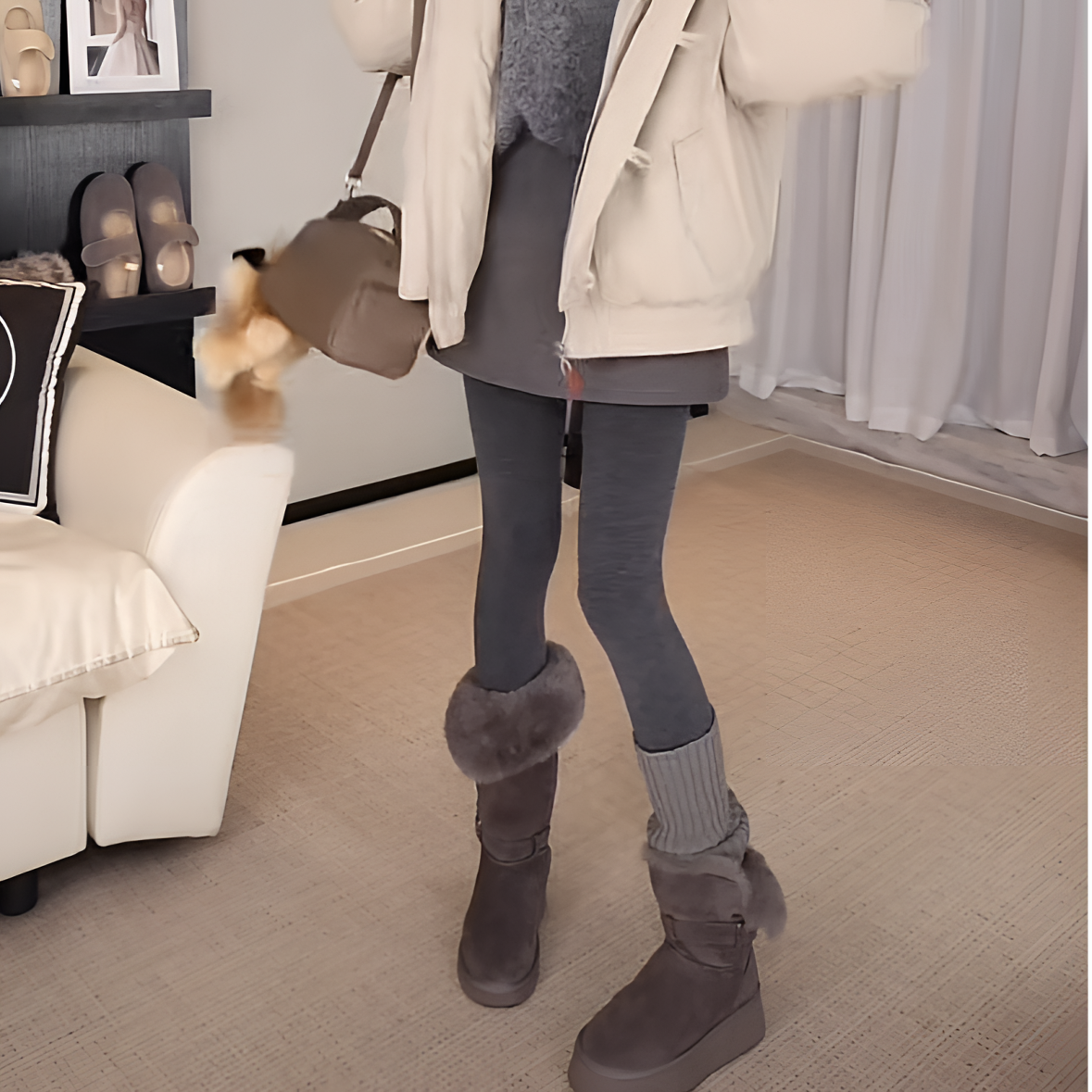 2025年升级新款！显瘦百搭微压打底裤加绒保暖袜D2203