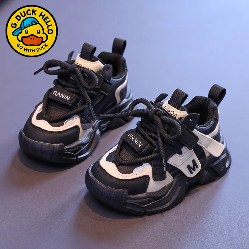 G.DUCK小黄鸭儿童运动鞋女童鞋男童老爹鞋子2025秋冬新款加绒棉鞋