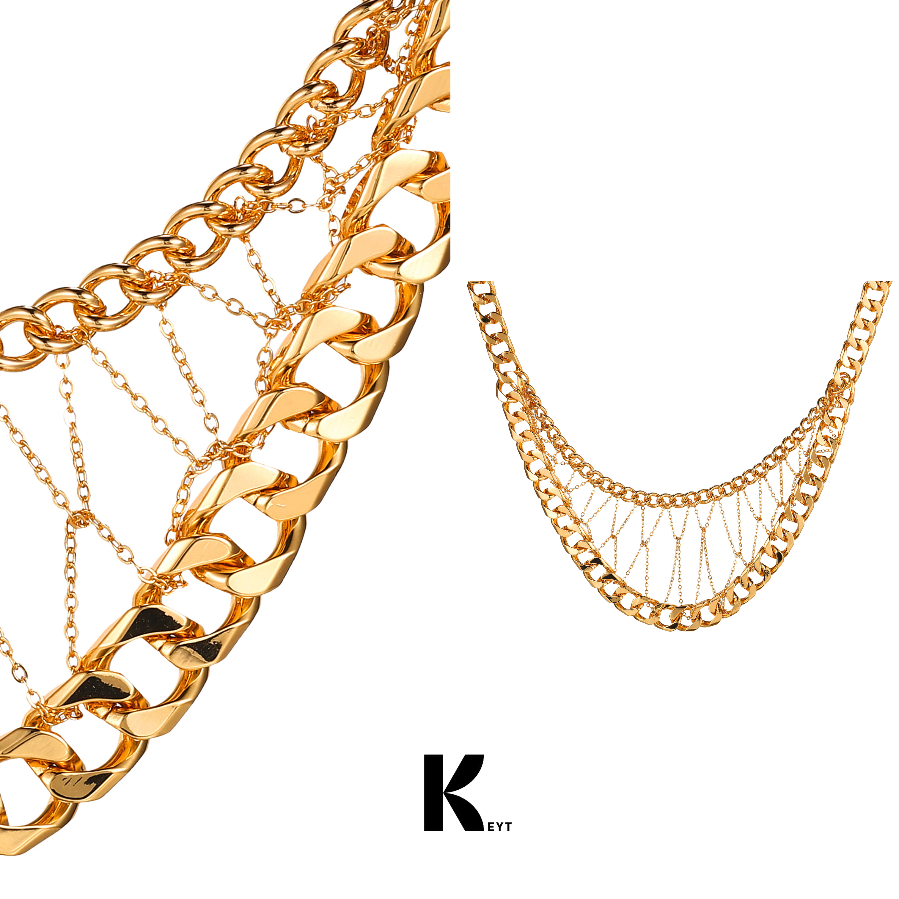 铜合金项链 暮色沙滩金色网丝项链【粉丝福利】