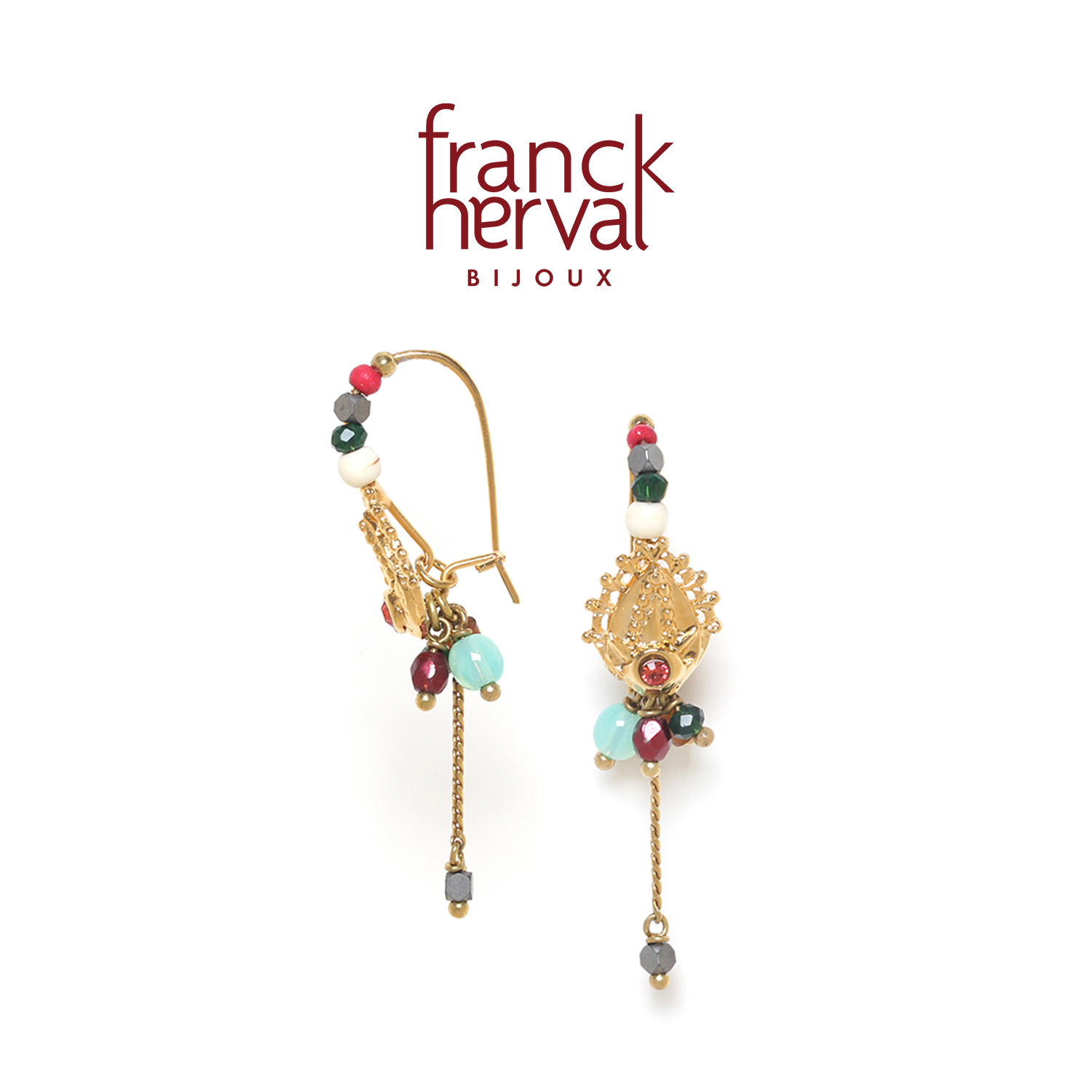 合金耳饰  法国品牌Franck Herval 弗里达系列 精致小巧耳饰  