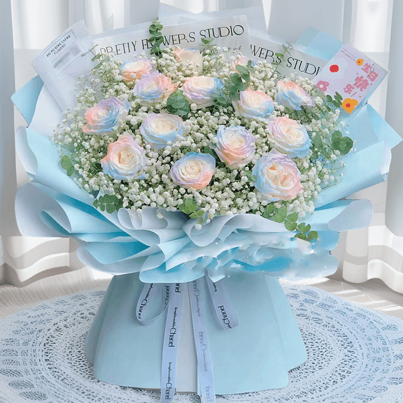 【美人鱼?】15朵人鱼姬玫瑰花束闺蜜女友生日全国鲜花同城配送花