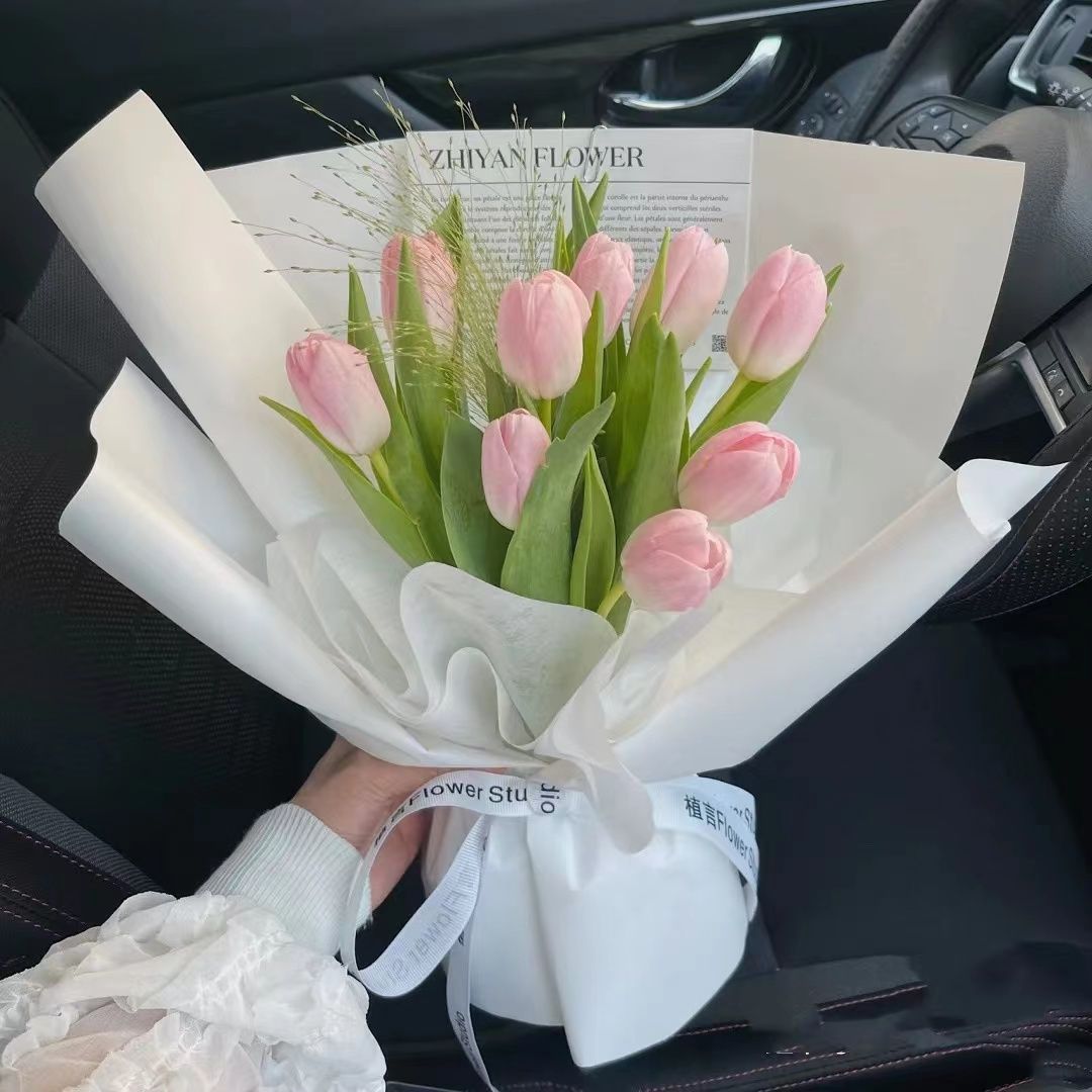 郁金香鲜花花束同城速配送花上门送女友闺蜜生日礼物团购高端花店