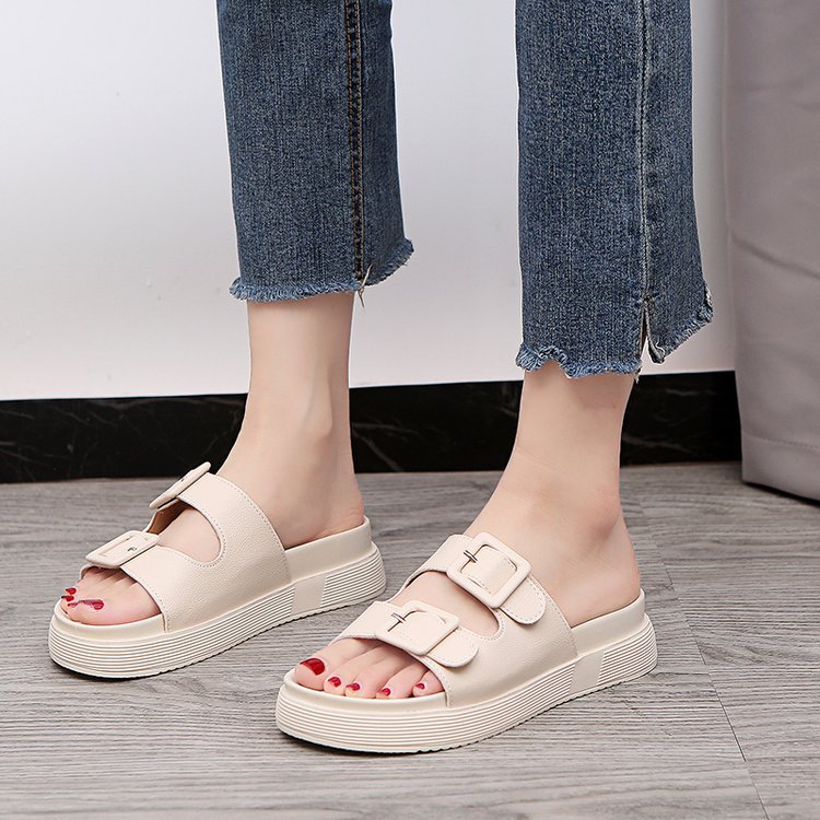 【NO退NO换】厚底拖鞋女外穿凉拖超轻软底舒适休闲百搭2801