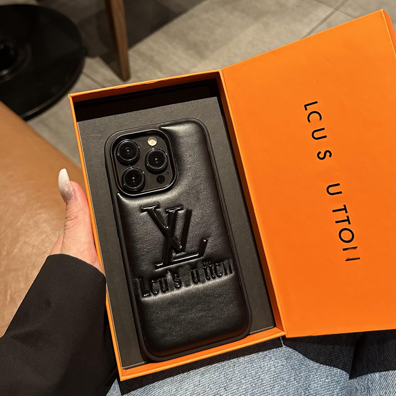 大牌老花苹果17promax手机壳新款iPhone16pro高级感15防摔14皮质