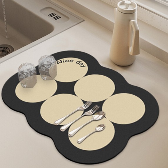 态生活北欧厨房台面沥水垫碗盘干燥垫酒茶台吸水杯子垫免洗隔热垫
