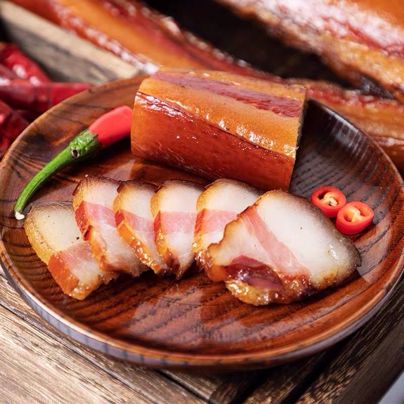 500g装湖南腊肉1斤农家柴火烟熏偏肥五花腊肉咸肉包邮烟熏同香肠
