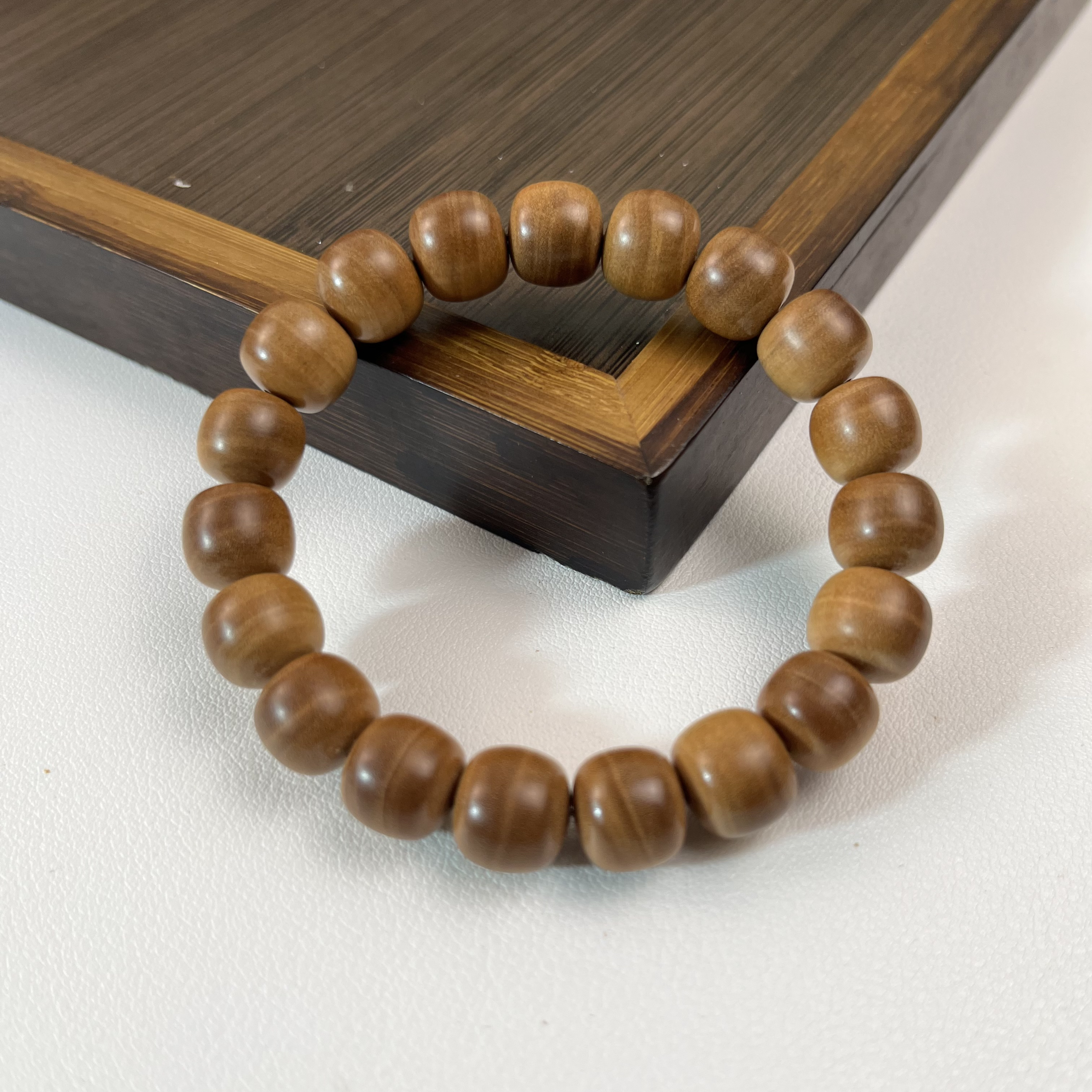 印度迈索尔老山檀香手串11✖️12桶珠黑肉虎皮纹