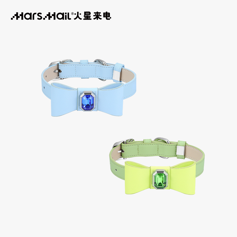 火星来电MarsMail蝴蝶结镶钻宠物项圈挂件装配饰品大中小型犬猫狗