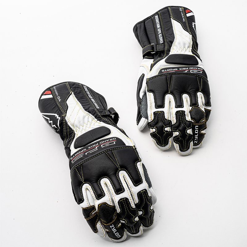 KUSHITANI富士山骑行手套春秋男女摩托运动款牛皮防风防摔K-5357