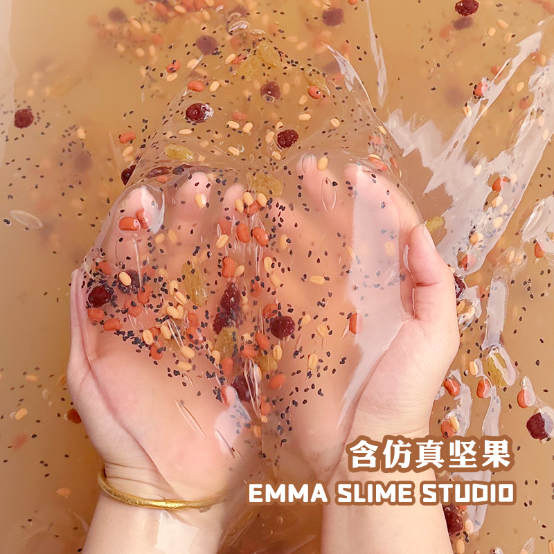 纯手工diy仿真藕粉假水解压泥