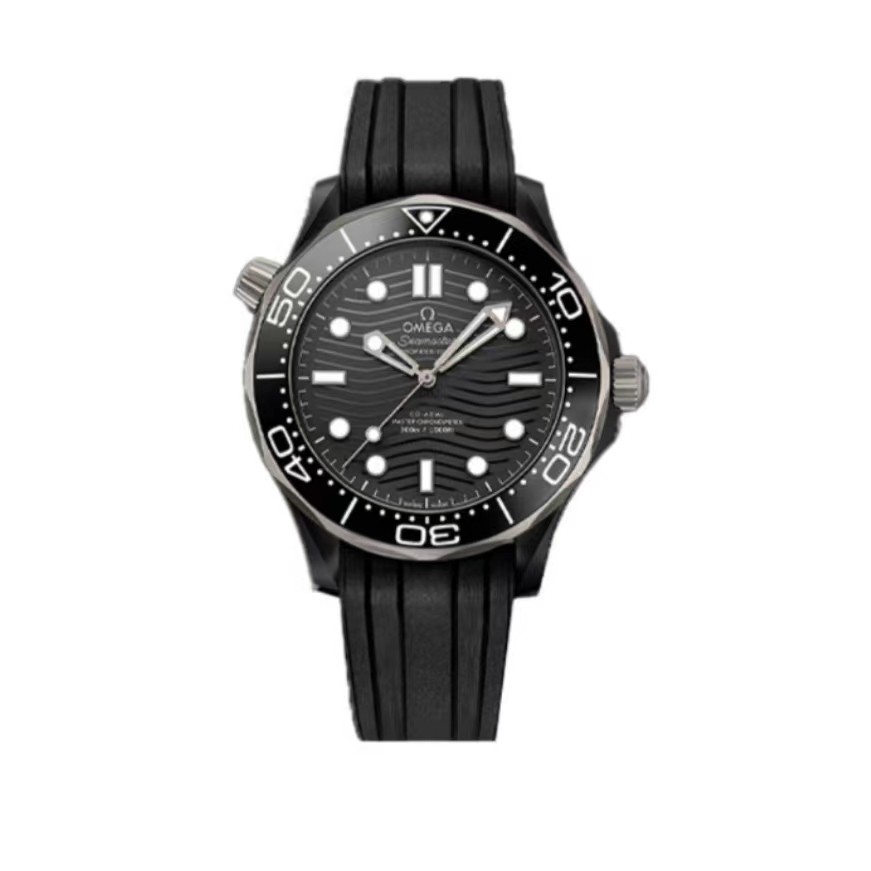 未使用 Omega/欧米茄 海马300系列黑陶瓷43.5表径公价67900机械表