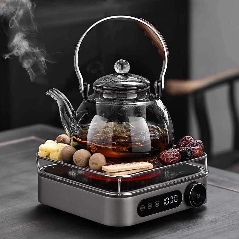 新款方形围炉煮茶专用烤网套装电陶炉烧水壶高端养生茶具泡茶神器