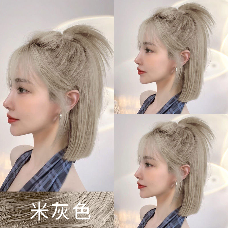 米灰色染发剂自己在家染发泡泡沫植物天然纯染发膏男女士卡洛心语