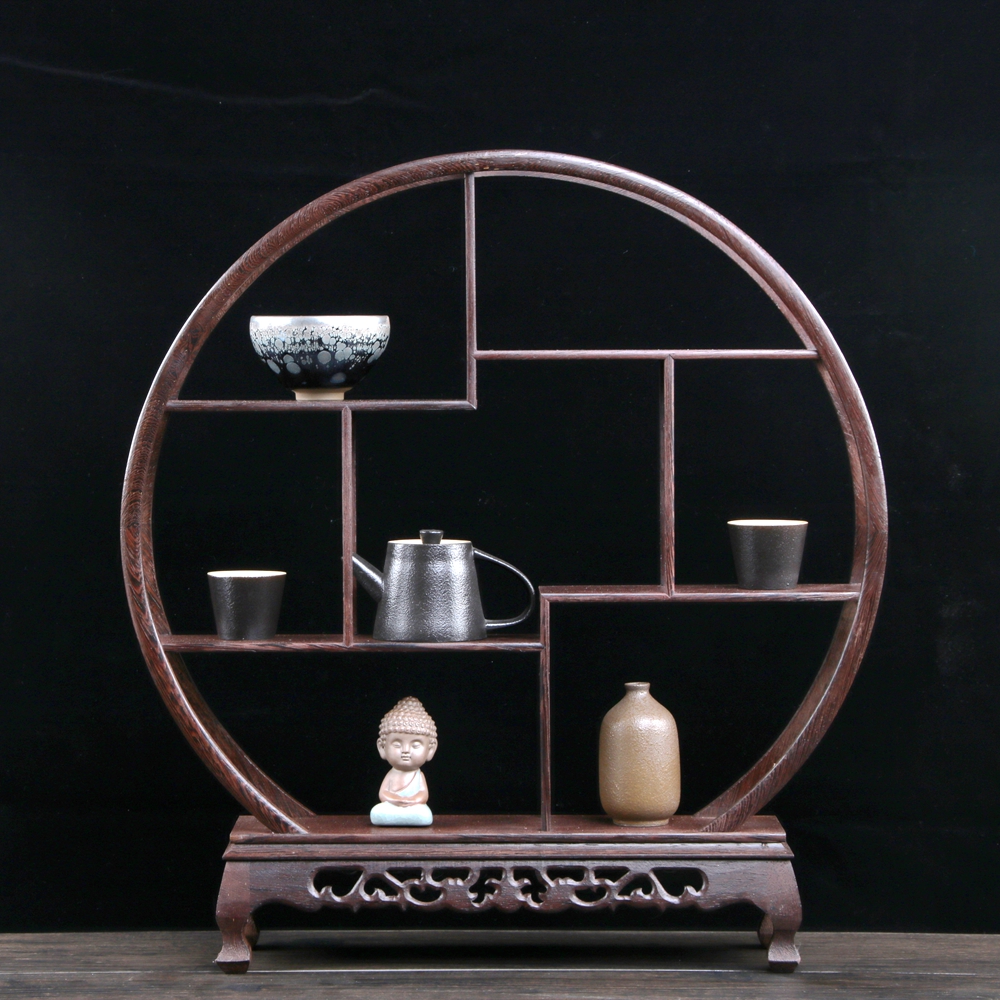 利贞雅集专属小博古架茶壶奇石古董架子红木中式多宝阁展示架摆件