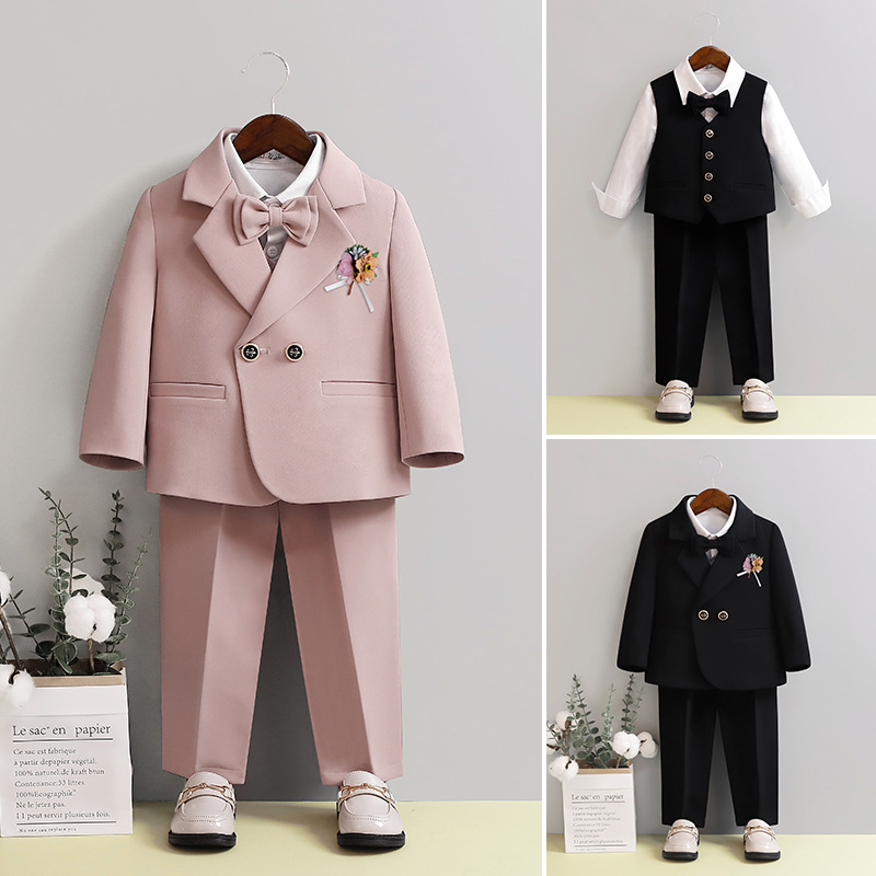 男童西服套装洋气周岁礼服儿童节男孩婚礼花童主持人春秋演出服