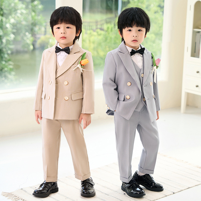 男童男孩西服套装帅气韩版儿童新年男宝演出服西装花童婚礼服