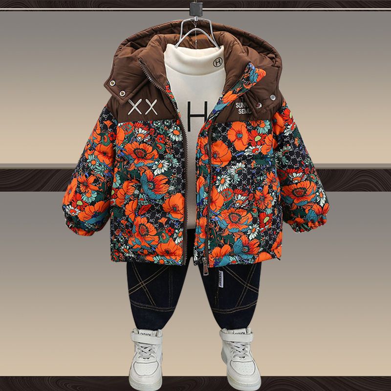 男童棉服冬季加厚儿童冬装加绒加棉新款棉衣外套洋气炸街宝宝棉袄