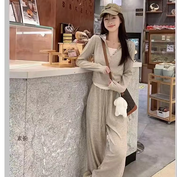 （檽米套装）显瘦气质长袖休闲洋气洋气针织时尚（默认微瑕）