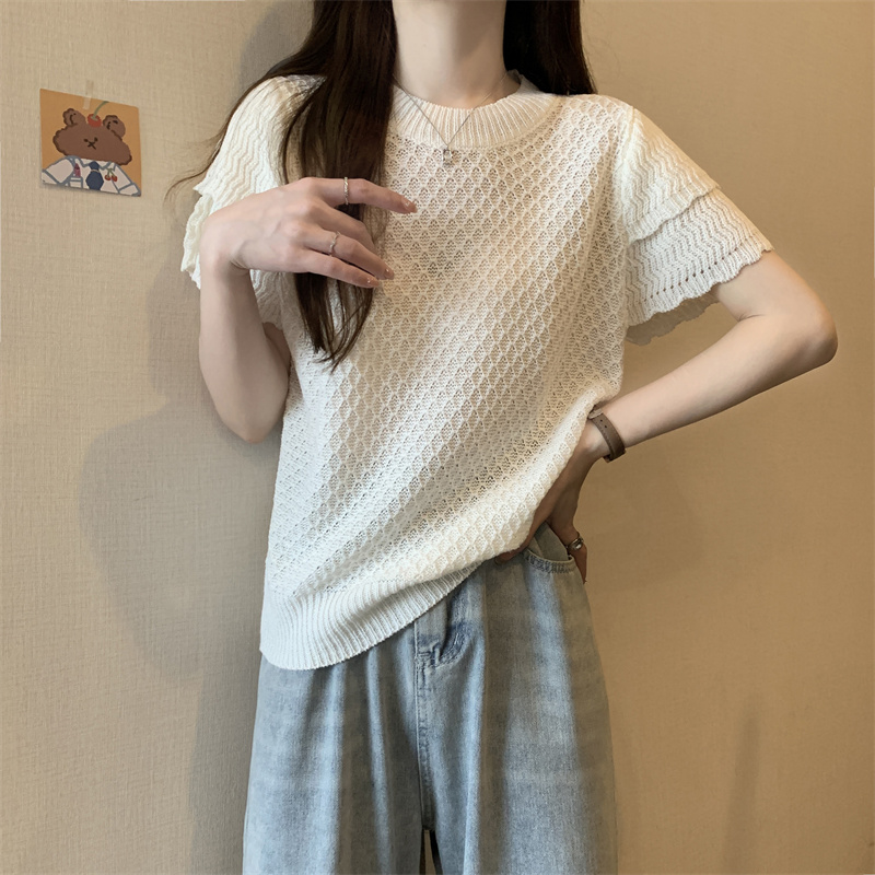 大码微胖MM遮肉显瘦韩系短袖上衣女夏季新款时尚百搭圆领甜美T恤