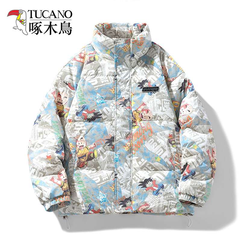 TUCANO/啄木鳥白鸭绒羽绒服印花加厚户外保暖外套男秋冬百搭港风