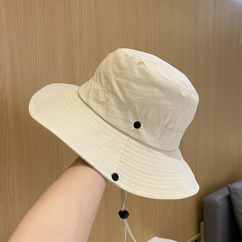 速干薄款西部牛仔帽男女户外登山帽夏可折叠纯色遮阳帽显脸小