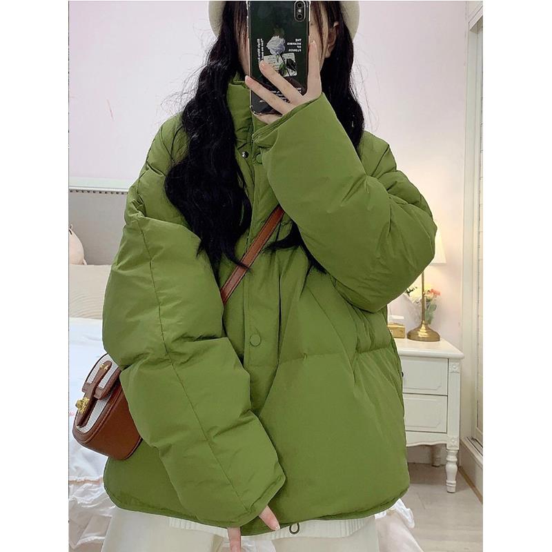 美式复古短款棉服女小个子冬季oversize夹棉保暖棉衣面包服外套潮