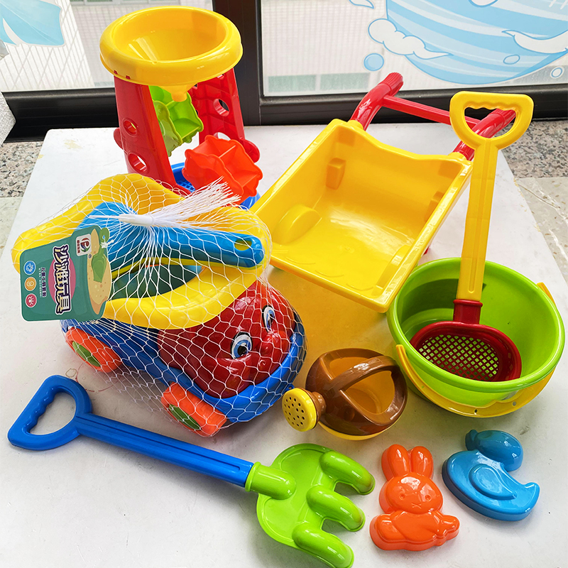 夏日必备海边沙滩玩具沙漏沙滩推车水桶玩沙戏水男女孩儿童玩具