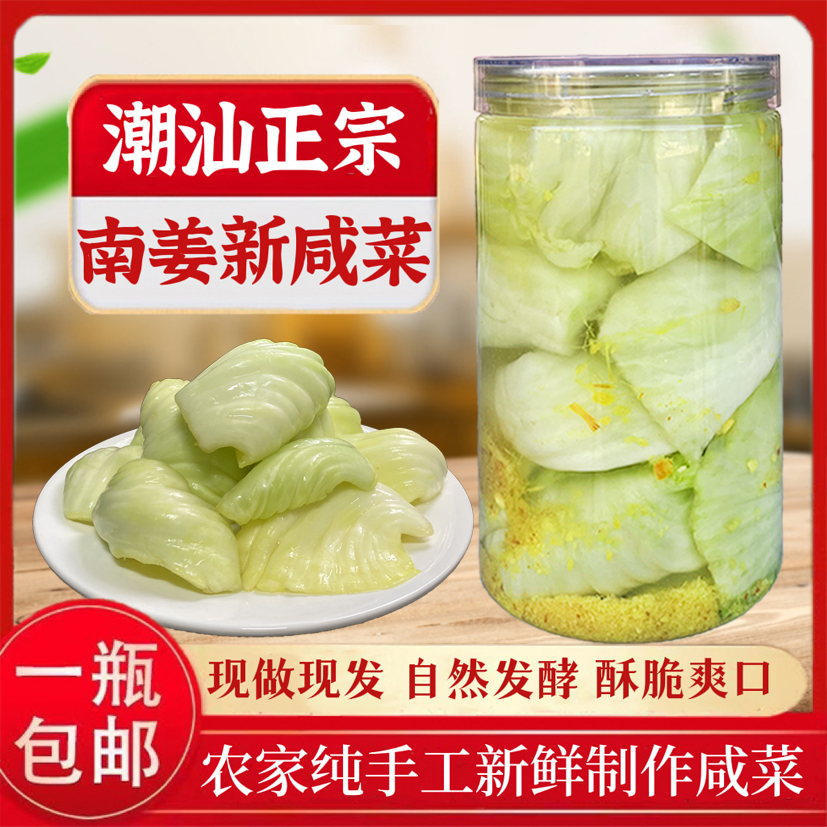  潮汕新咸菜潮汕正宗南姜新咸菜淡盐腌制酥脆新咸菜 750g一瓶