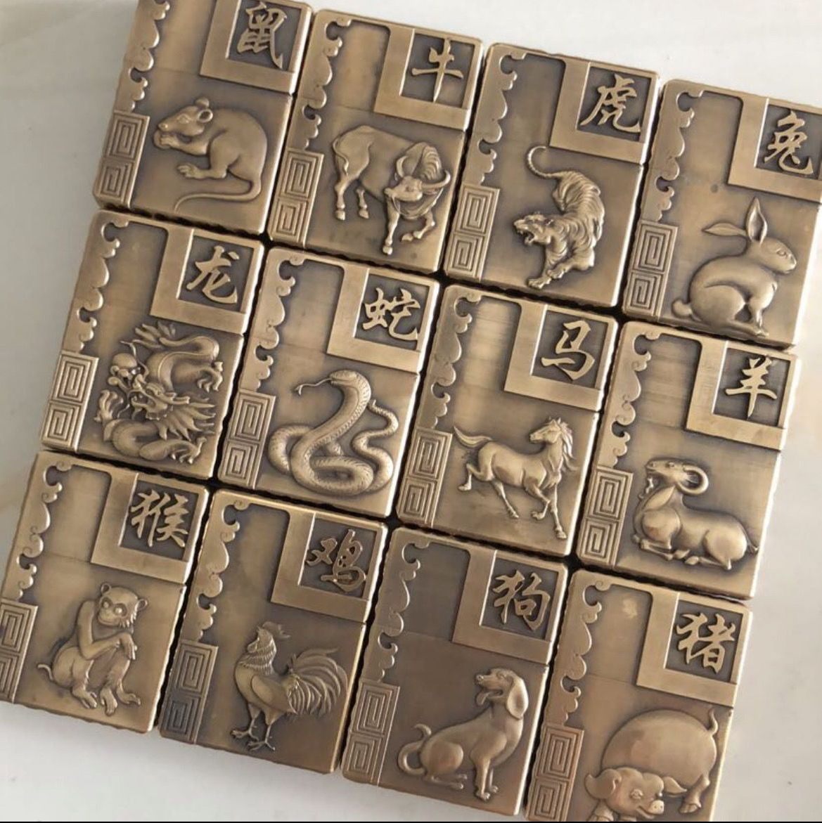 佐罗重甲912s十二生肖守护神煤油打火机立体龙蛇铜色