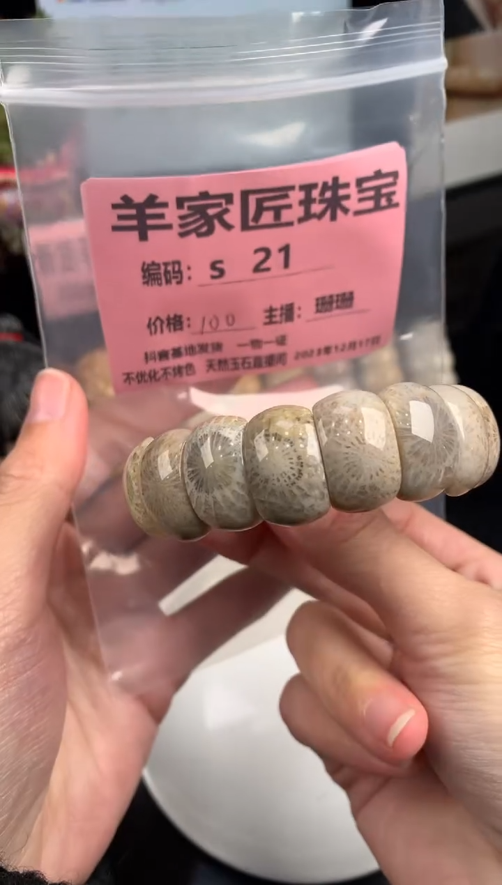 【闪购商品】硅化珊瑚（珊瑚玉）手链未镶嵌S21