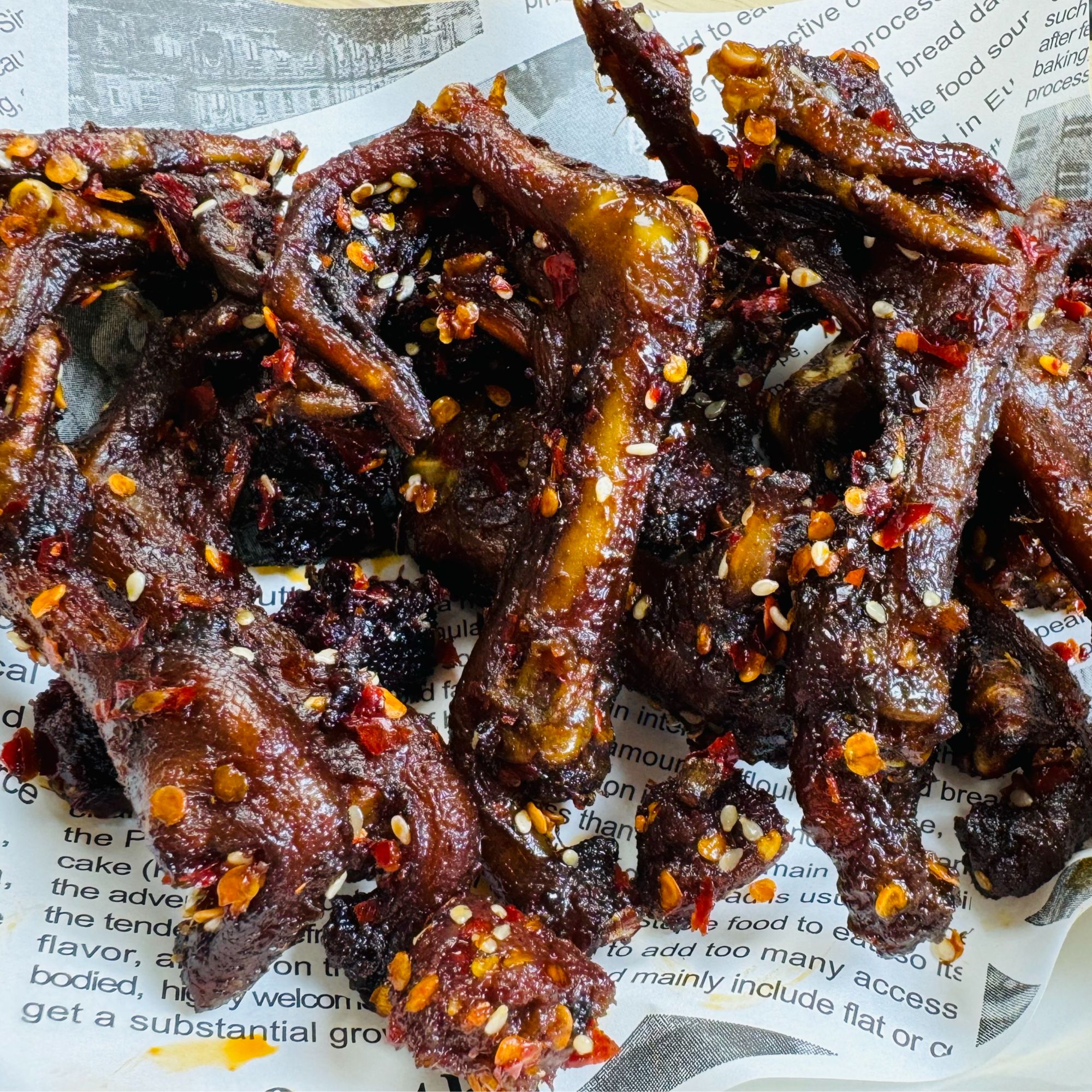 【双十二活动大场】徐老板梅子鸭爪香辣微甜，95克*6包（1包3个）