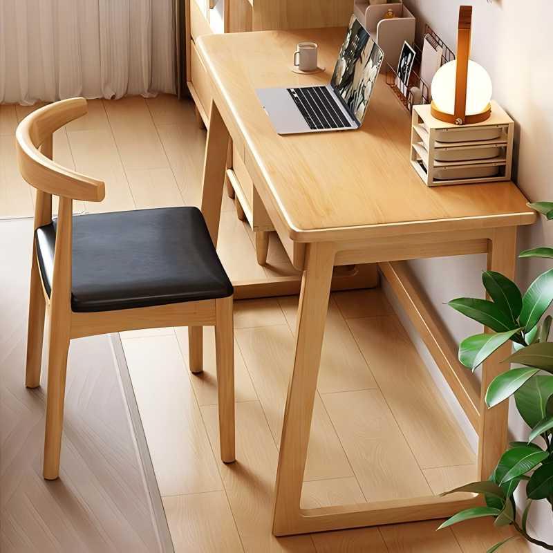 小马特小马特台式小尺寸宽度45cm民宿原木北欧书房卧室实木小书桌